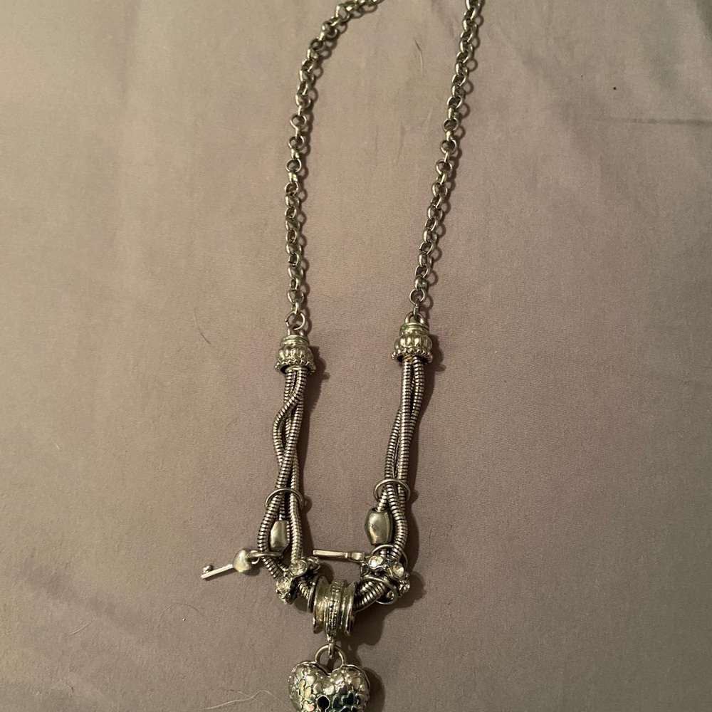 Lia Sophie silver heart necklace